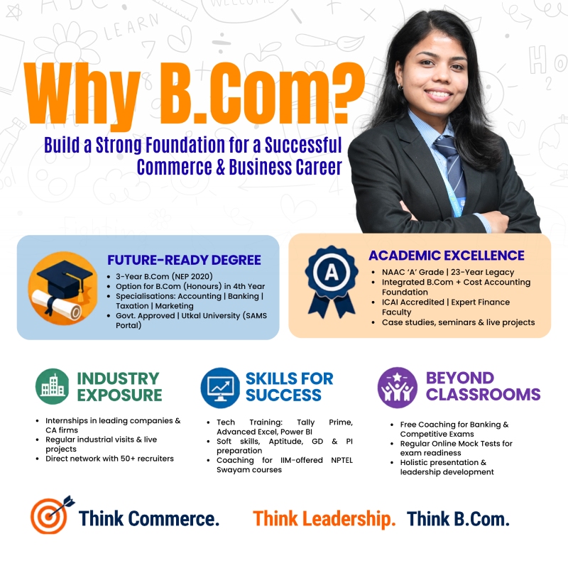 Best B.Com Honours College in Bhubaneswar Admission Highlight